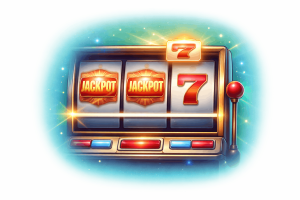 Slot machine near miss with two matching jackpot symbols and a third just outside the payline, illustrating near win effect - Slotimo blog