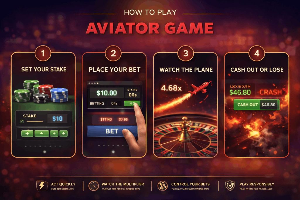 Step-by-step Aviator game guide infographic - Slotimo blog