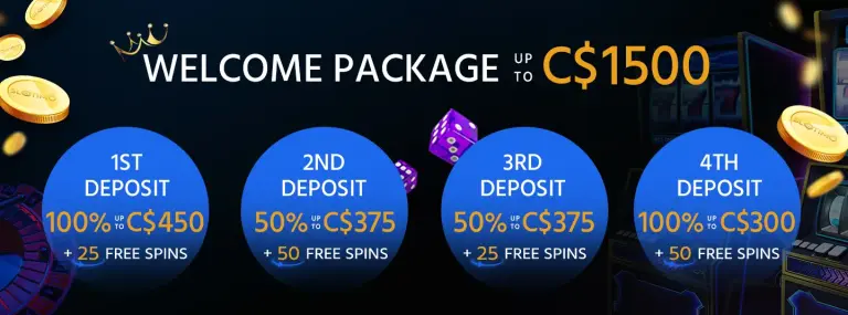 Casino Welcome Bonuses at Slotimo for Canadian Players