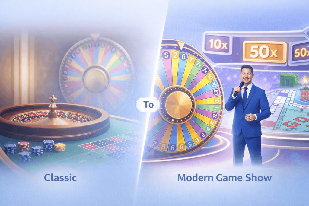 Entwicklung von Casino-Spielshows – vom klassischen Roulettetisch zur modernen Live-Spielshow – Slotimo Blog