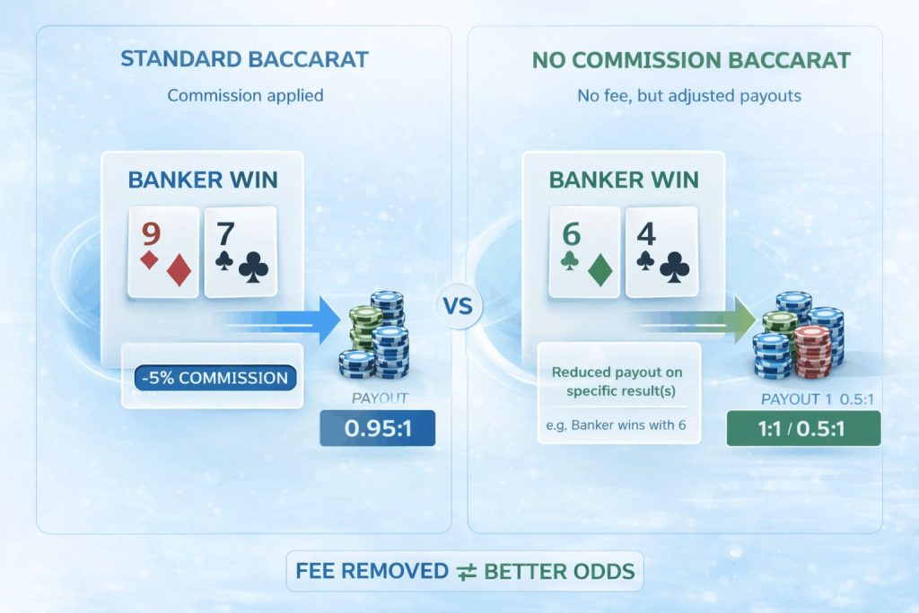 No Commission Baccarat vs. klassisches Baccarat Auszahlungsvergleich – Slotimo Blog