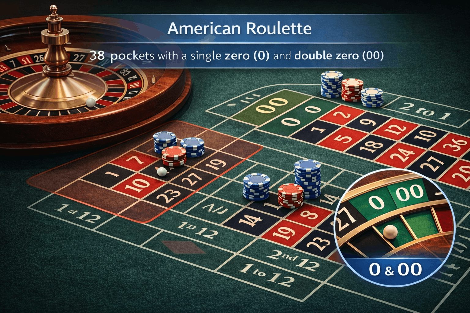 Amerikanischer Roulette-Tisch mit Doppelnull-Rad – Slotimo Blog