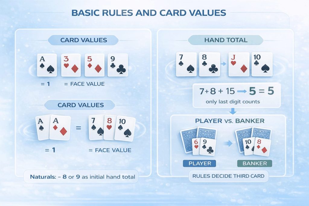 Live Baccarat Kartenwerte Infografik – Slotimo Blog