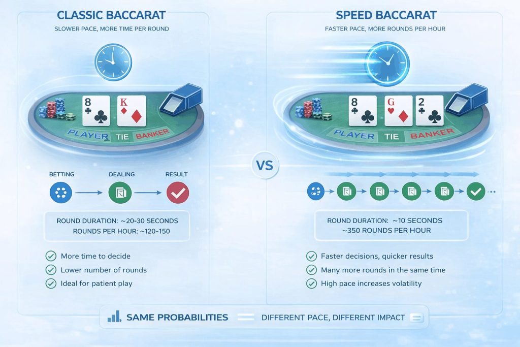 Speed Baccarat vs. klassisches Baccarat Vergleich – Slotimo Blog