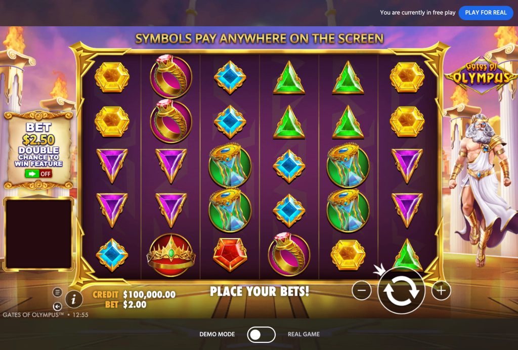 Slotimo Gates of Olympus Online Slot Demo and Real Money Interface