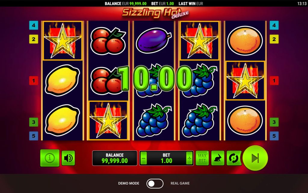Slotimo Sizzling Hot-Deluxe Online Slot x10 Play Demo and for.Real Money