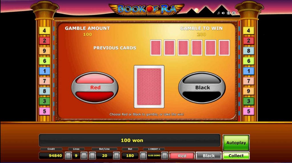 Slotimo Book of Ra Online Slot Demo and Real Money Gamble Feature Interface