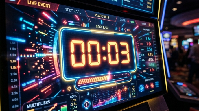 A macro shot of a countdown timer with numbers rapidly decreasing, conveying urgency and excitement