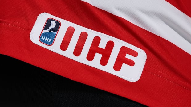 Canada defense Ethan MacKenzie in action wearing IIHF jersey during 2026 World Junior Hockey Championship semifinal against Czechia