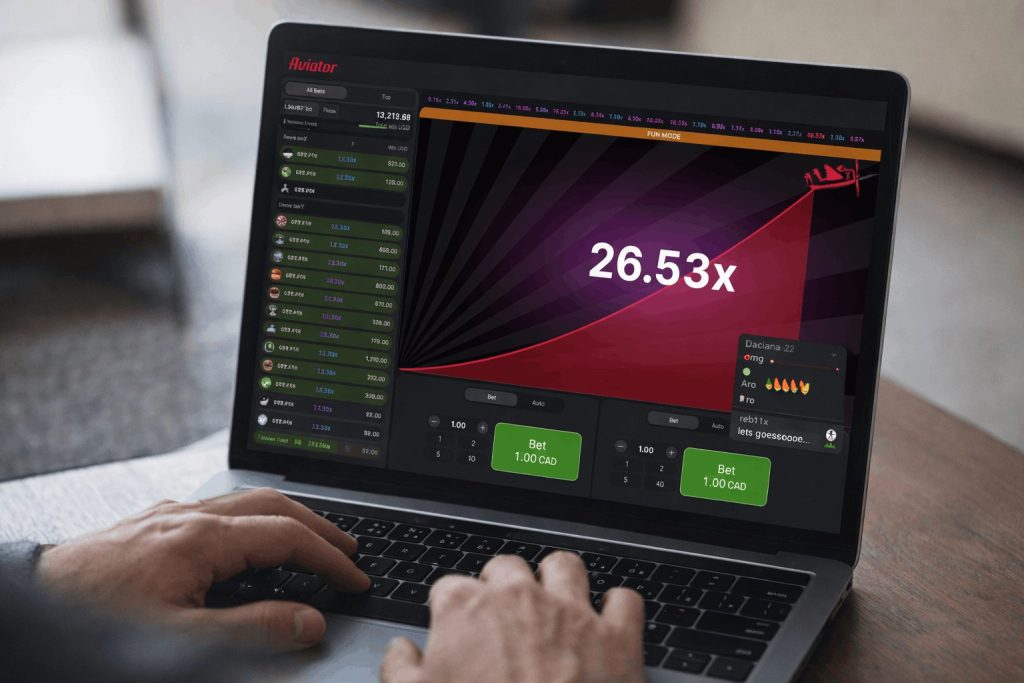 Slotimo Aviator Online Game Demo and Real Money Interface Played on Laptop