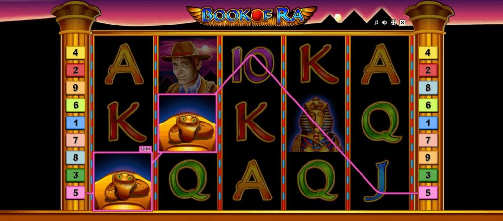 Slotimo Book of Ra Online Slot Demo and Real Money Interface Gameplay Screen