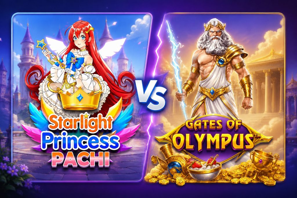 Starlight Princess PACHI vs Gates of Olympus Slotvergleich