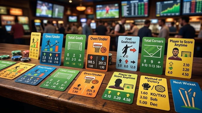 different betting markets available at Slotimo