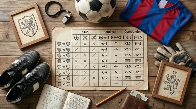 Detailed chart of Champions League betting markets