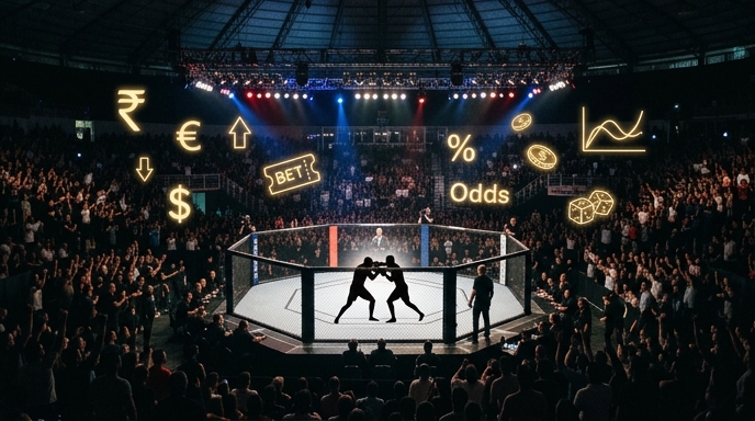 Comprehensive MMA betting visual featuring various elements.