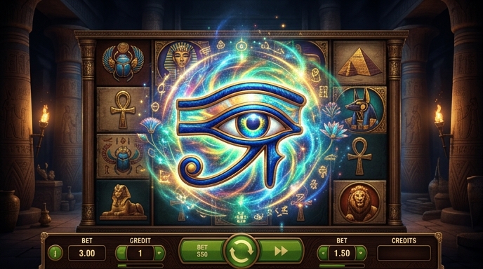Expanding Wild Feature in Eye of Horus