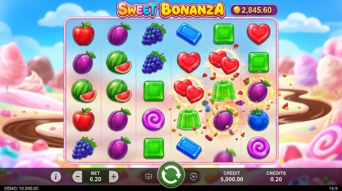 Demo gameplay of Sweet Bonanza