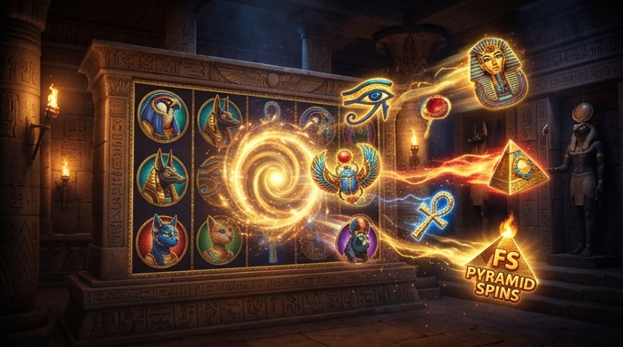 Free spins feature with multipliers