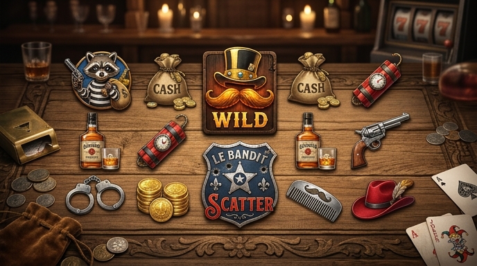Gemischte Symbole im Le Bandit Slot