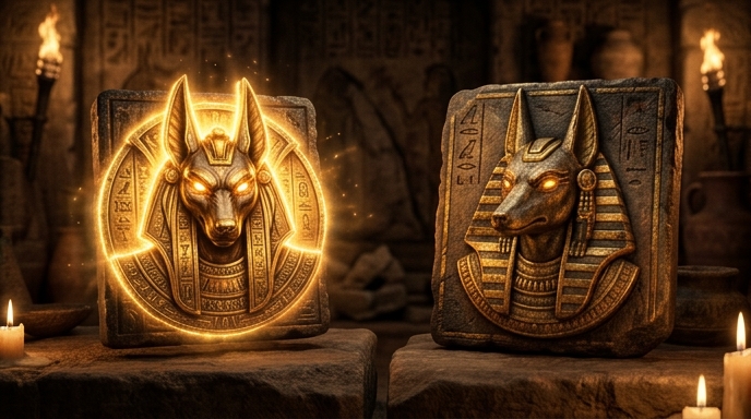 Detailed symbols from Legacy of Dead and Book of Dead.