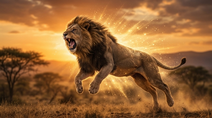 Wild Lion symbol from Mega Moolah Slot