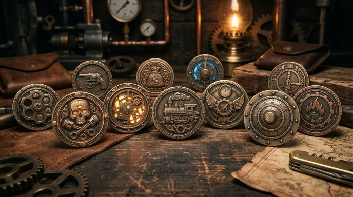 tokens resembling Money Train symbols