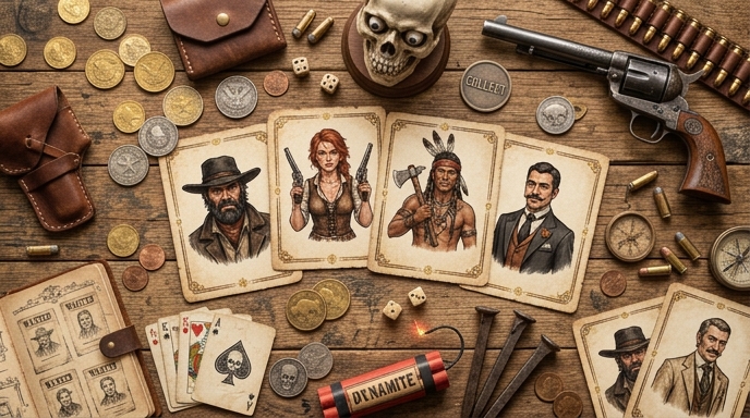 Visual elements combining western themes with slot mechanics in Money Train