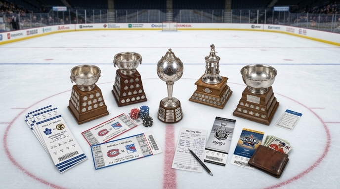 Symbols related to NHL awards betting.