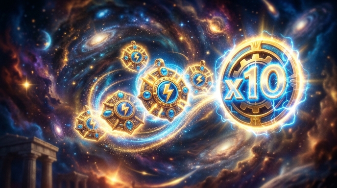 Illustration of multipliers and free spins in Rise of Olympus slot