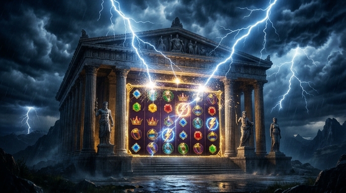 Grafik zu RTP und Volatilität in Gates of Olympus.