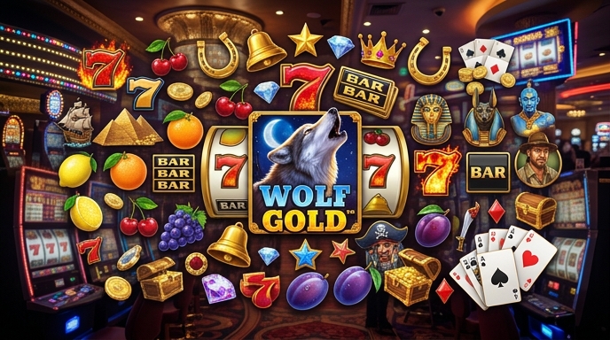 Diverse slot symbols in Slotimo Casino