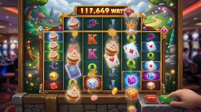 Visual depiction of gameplay mechanics in the White Rabbit slot