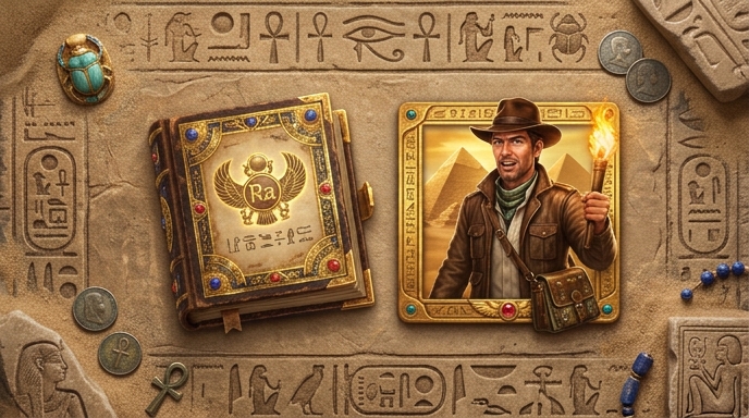 Wild and scatter symbols from Book of Ra