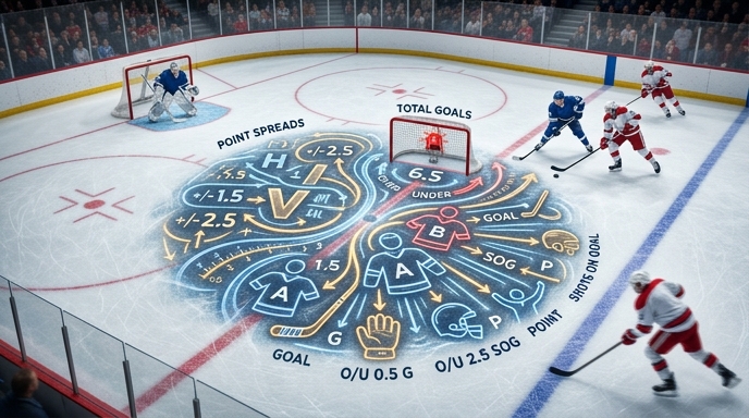 Different live betting options for NHL games