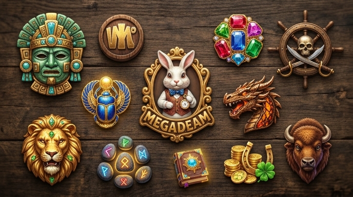 Visual comparison of different Megaways slot themes