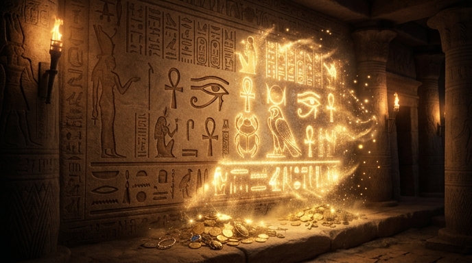 A player transitioning from demo mode to real money mode in an Egyptian slot