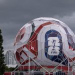 Science World building in Vancouver wrapped as a giant soccer ball for FIFA World Cup 2026 celebration